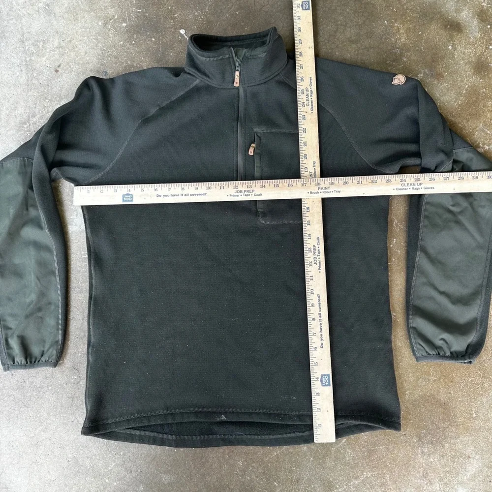 Fjallraven Ovik Fleece Half Zip Mens Medium Green Fleece G-1000 Pullover 87154